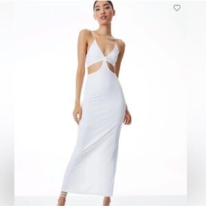 Alice + Olivia White Front Tie Dress